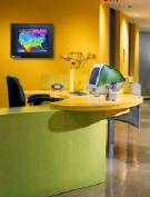 Place WeatherFrame in your reception area to let employees and customers know what to expect...